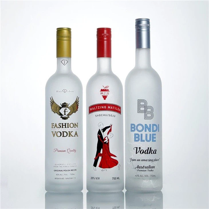 frosted tequila glass bottle