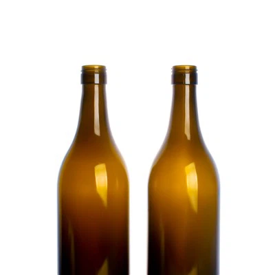 Glass de vidro âmbar 750ml garrafas de vinho