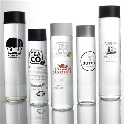 Garrafas de vidro Voss personalizadas